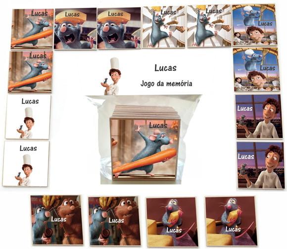 Jogo da Memoria mdf 16 Pças-ratatouille