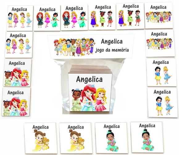 Jogo da Memoria mdf 16 Pças-princesas Disney Baby