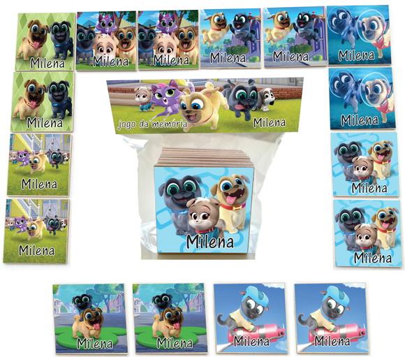 Jogo da Memoria mdf 16 Pças-puppy Dogs Pals