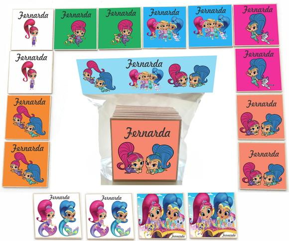 Jogo da Memoria mdf 16 Pças-shimmer Shine
