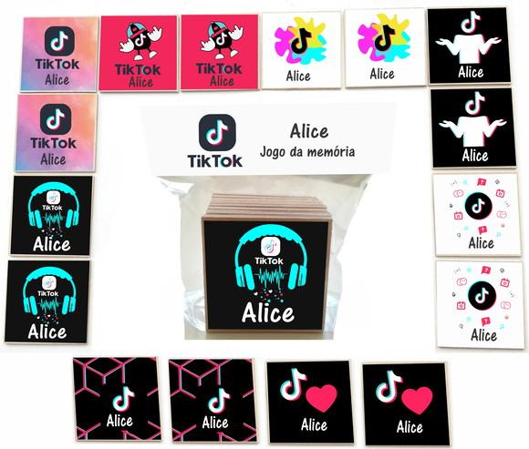 Jogo da Memoria mdf 16 Pças-tik Tok