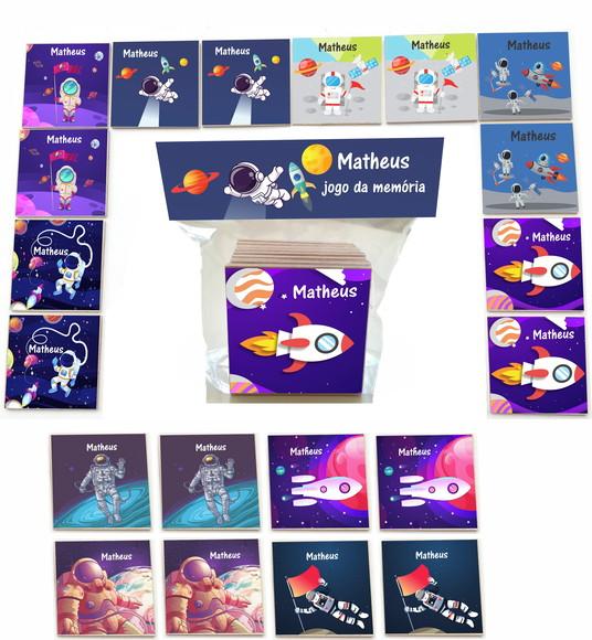 Jogo da Memoria mdf 20 Pças-astronalta