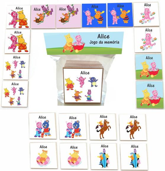 Jogo da Memoria mdf 20 Pças-backyardigans