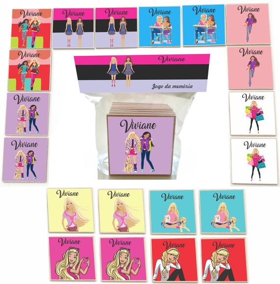 Jogo da Memoria mdf 20 Pças-barbie
