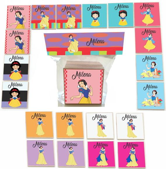 Jogo da Memoria mdf 20 Pças-branca de Neve