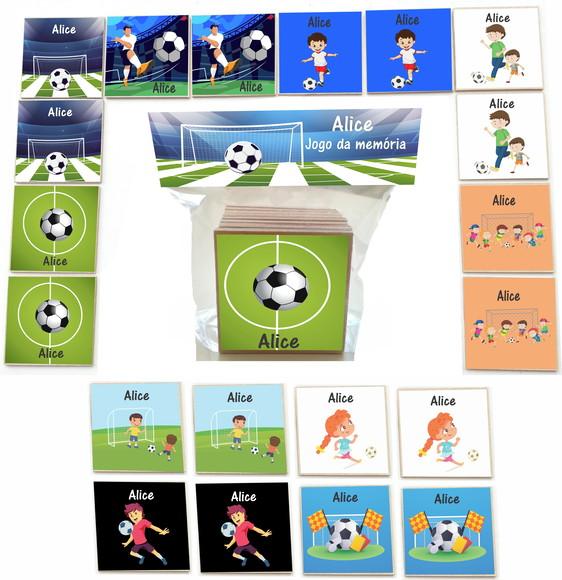 Jogo da Memoria mdf 20 Pças-futebol