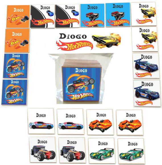 Jogo da Memoria mdf 20 Pças-hot Whells