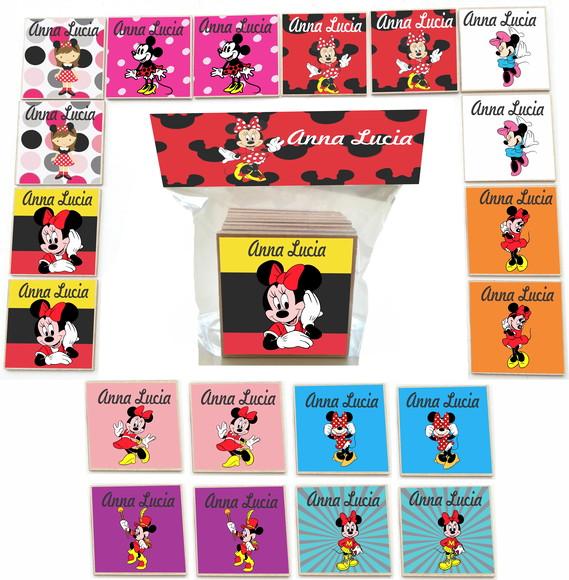 Jogo da Memoria mdf 20 Pças-minnie