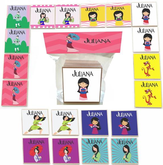 Jogo da Memoria mdf 20 Pças-mulan
