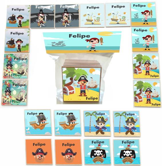 Jogo da Memoria mdf 20 Pças-pirata