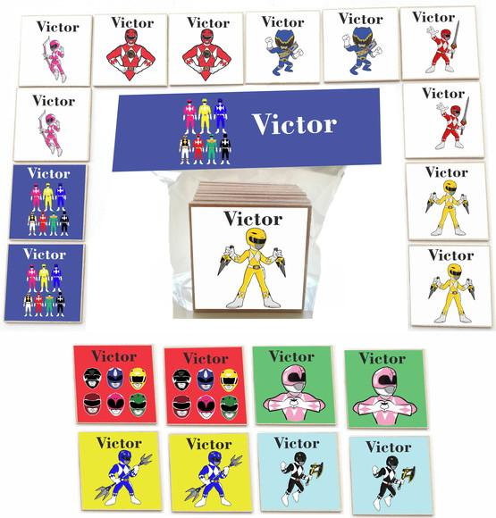 Jogo da Memoria mdf 20 Pças-power Ranger