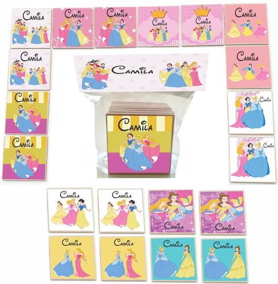 Jogo da Memoria mdf 20 Pças-princesas