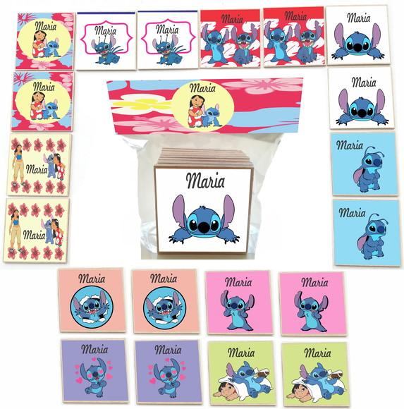 Jogo da Memoria mdf 20 Pças-stitch e Lilo