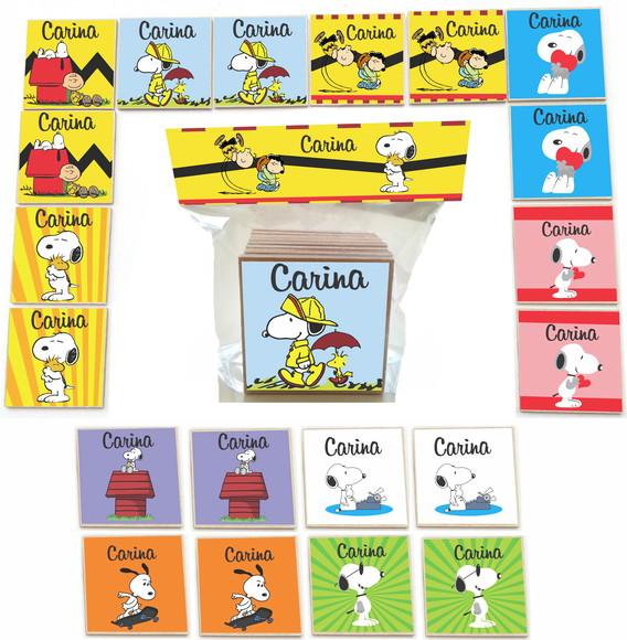 Jogo da Memoria mdf 20 Pças-snoopy