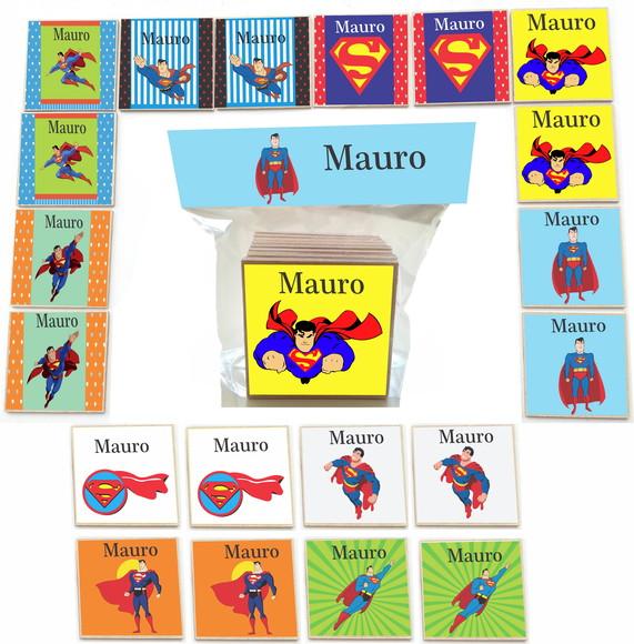 Jogo da Memoria mdf 20 Pças-super Homem