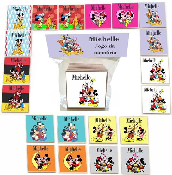 Jogo da Memoria mdf 20 Pças-turma do Mickey
