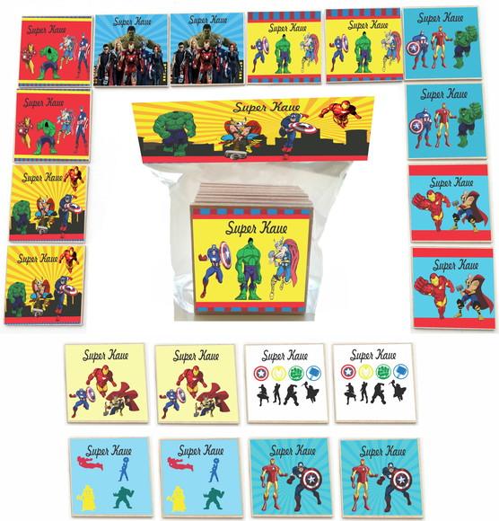 Jogo da Memoria mdf 20 Pças-vingadores