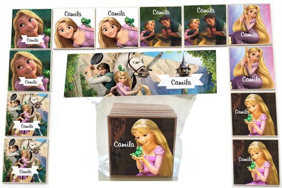 Jogo da Memoria Mdf-12 Pças -rapunzel