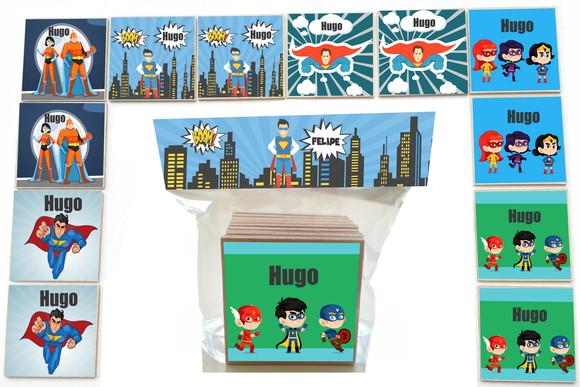 Jogo da Memoria Mdf-12 Pças-super Heroi