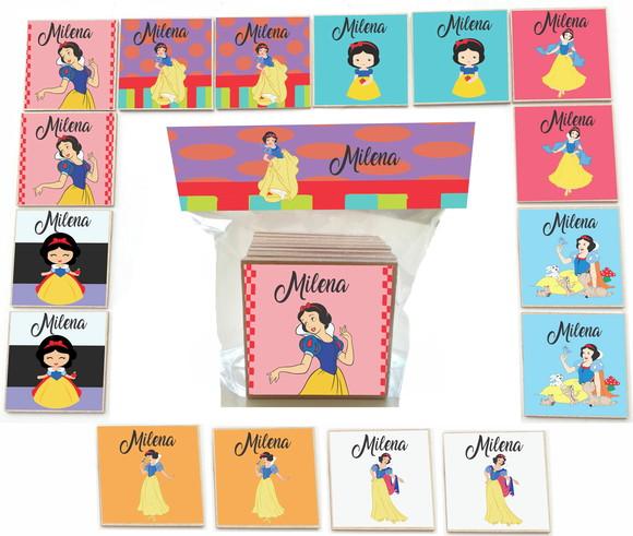 Jogo da Memoria- mdf 16 Pças-branca de Neve