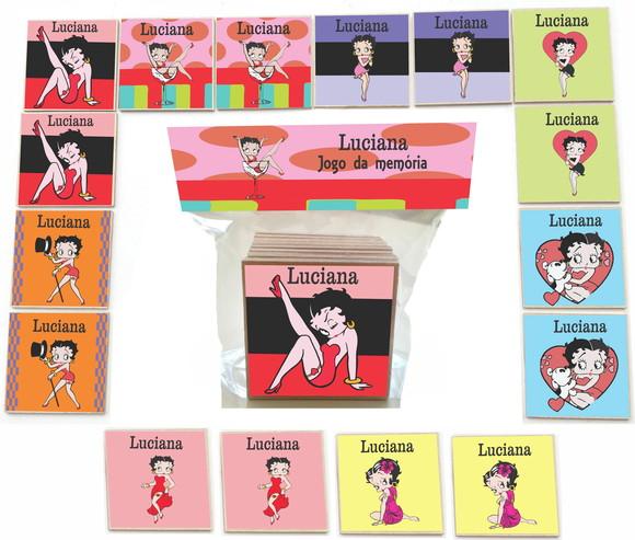 Jogo da Memoria- mdf 16 Pças-betty Boop
