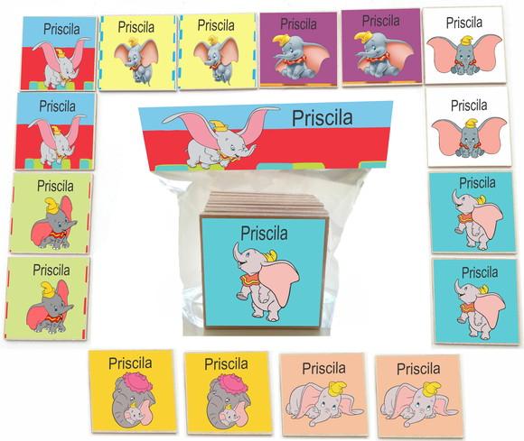 Jogo da Memoria- mdf 16 Pças-dumbo