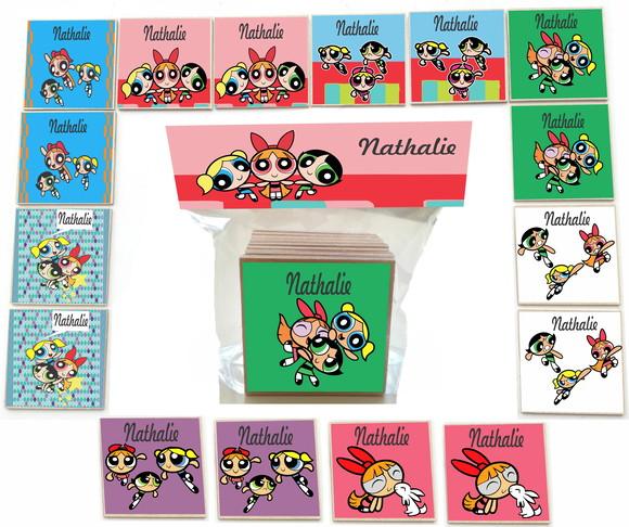 Jogo da Memoria- mdf 16 Pças-menina Super Poderosas
