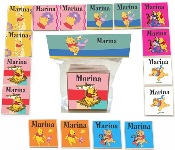 Jogo da Memoria- mdf 16 Pças-pooh