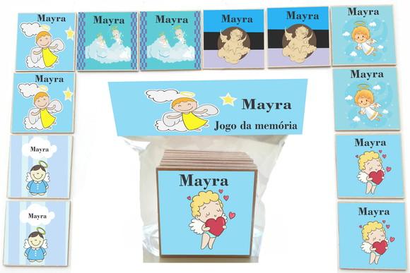 Jogo da Memoria-12 Pças- Mdf-batizado