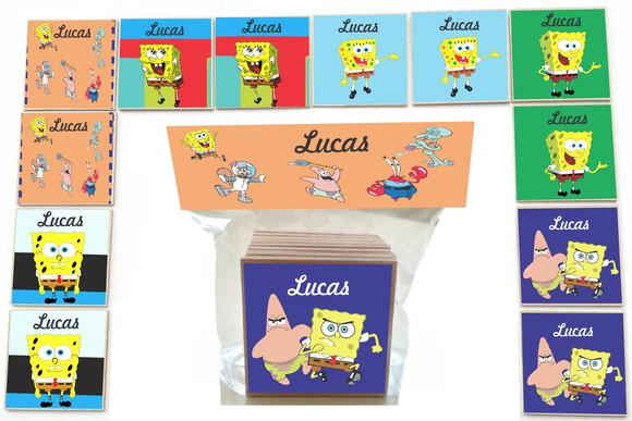 Jogo da Memoria-12 Pças- Mdf-bob Esponja