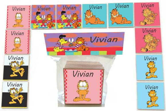 Jogo da Memoria-12 Pças- Mdf-garfield