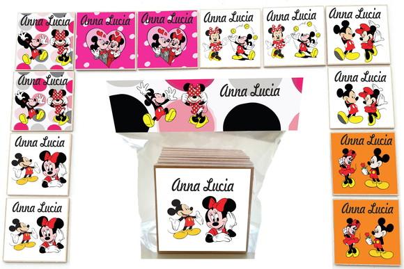 Jogo da Memoria-12 Pças- Mdf-mickey e Minnie