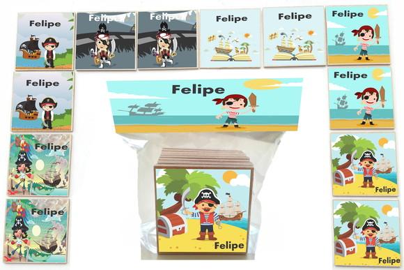 Jogo da Memoria-12 Pças- Mdf-pirata