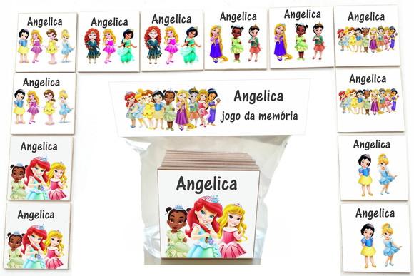 Jogo da Memoria-12 Pças- Mdf-princesas Disney Baby