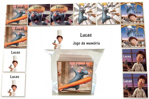 Jogo da Memoria-12 Pças- Mdf-ratatouille