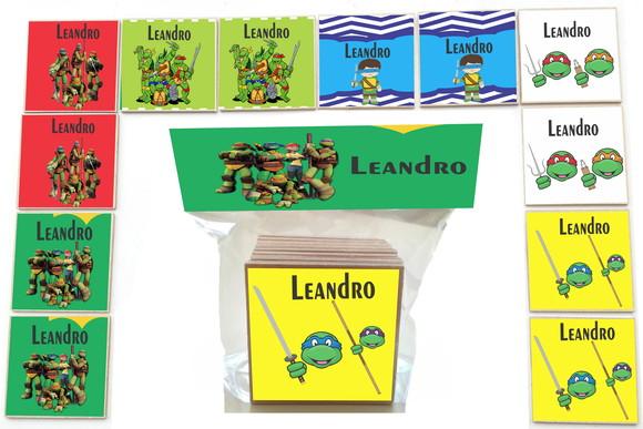 Jogo da Memoria-12 Pças- Mdf-tartaruga Ninja
