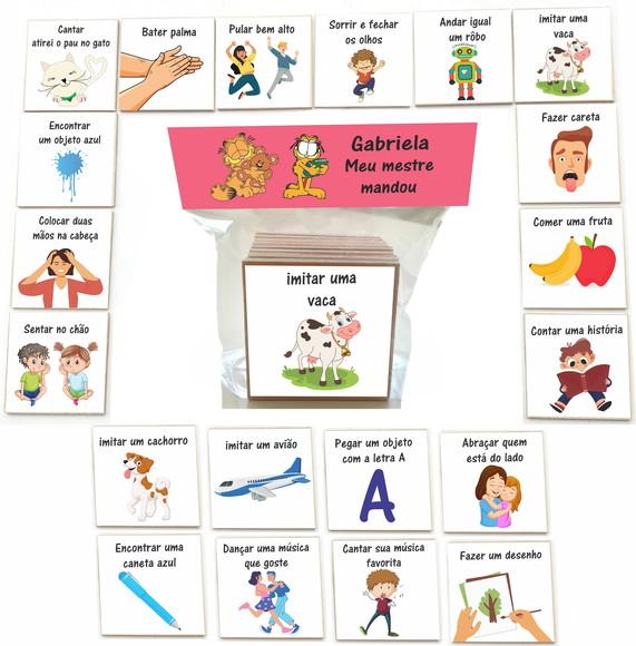 Jogo Meu Mestre Mandou mdf 20 Pças-garfield
