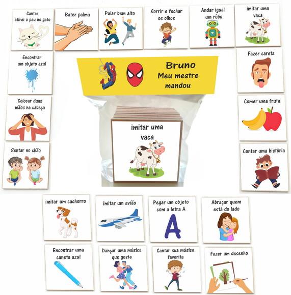 Jogo Meu Mestre Mandou mdf 20 Pças-homem Aranha