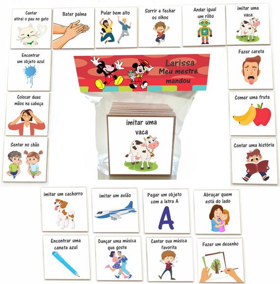 Jogo Meu Mestre Mandou mdf 20 Pças-mickey