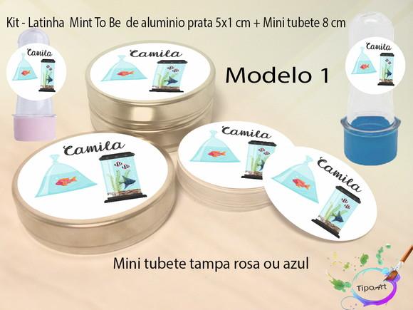 Kit Latinhas e Mini Tubetes - Aquário