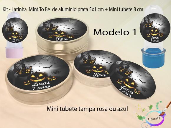 Kit Latinhas e Mini Tubetes - Halloween#1