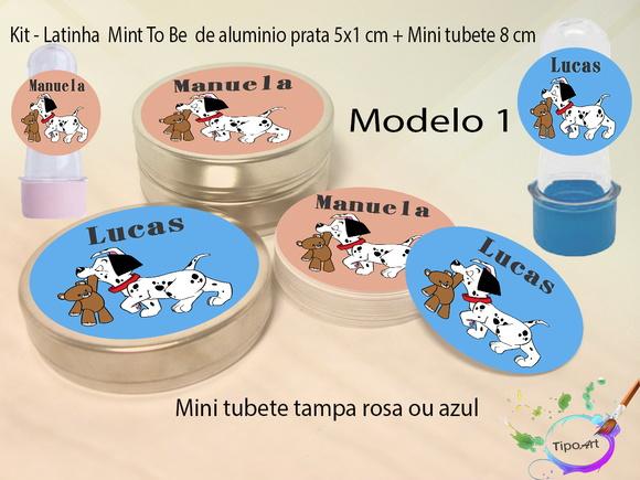 Kit Latinhas e Mini Tubetes -101 Dalmatas