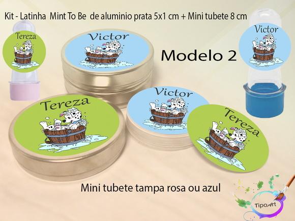 Kit Latinhas e Mini Tubetes -101 Dalmatas