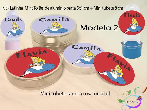 Kit Latinhas e Mini Tubetes -alice