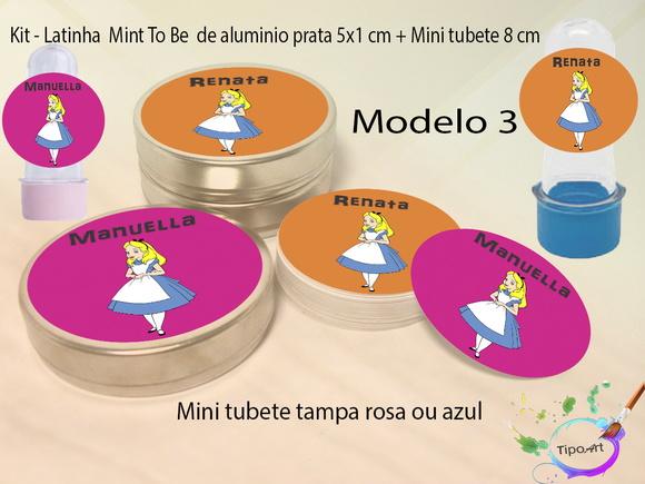 Kit Latinhas e Mini Tubetes -alice