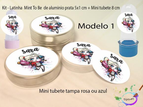 Kit Latinhas e Mini Tubetes -arlequina