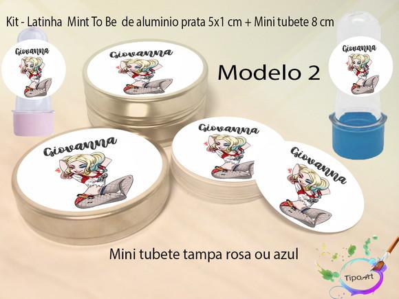 Kit Latinhas e Mini Tubetes -arlequina