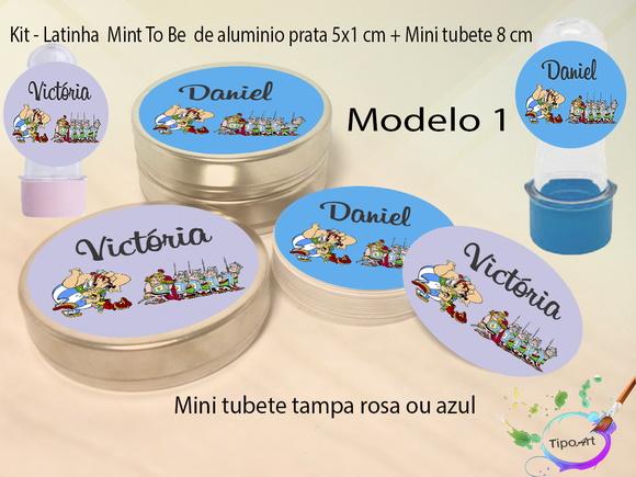 Kit Latinhas e Mini Tubetes -asterix