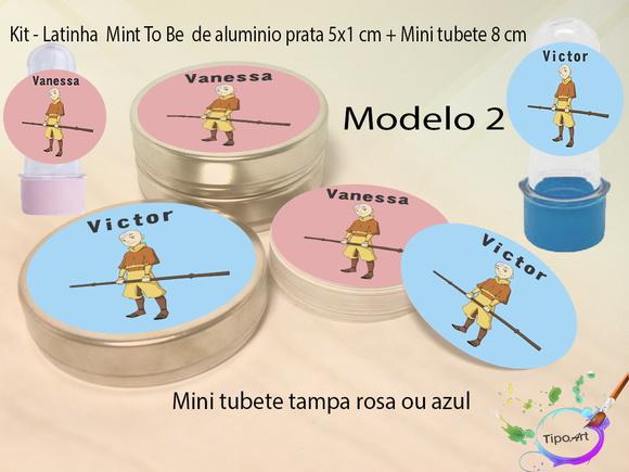 Kit Latinhas e Mini Tubetes -avatar Aang