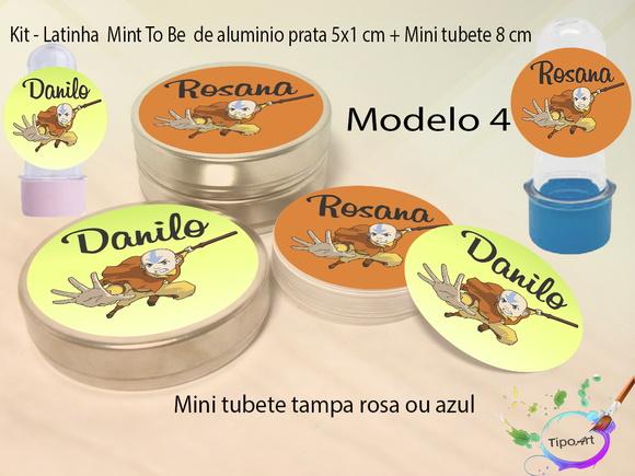 Kit Latinhas e Mini Tubetes -avatar Aang